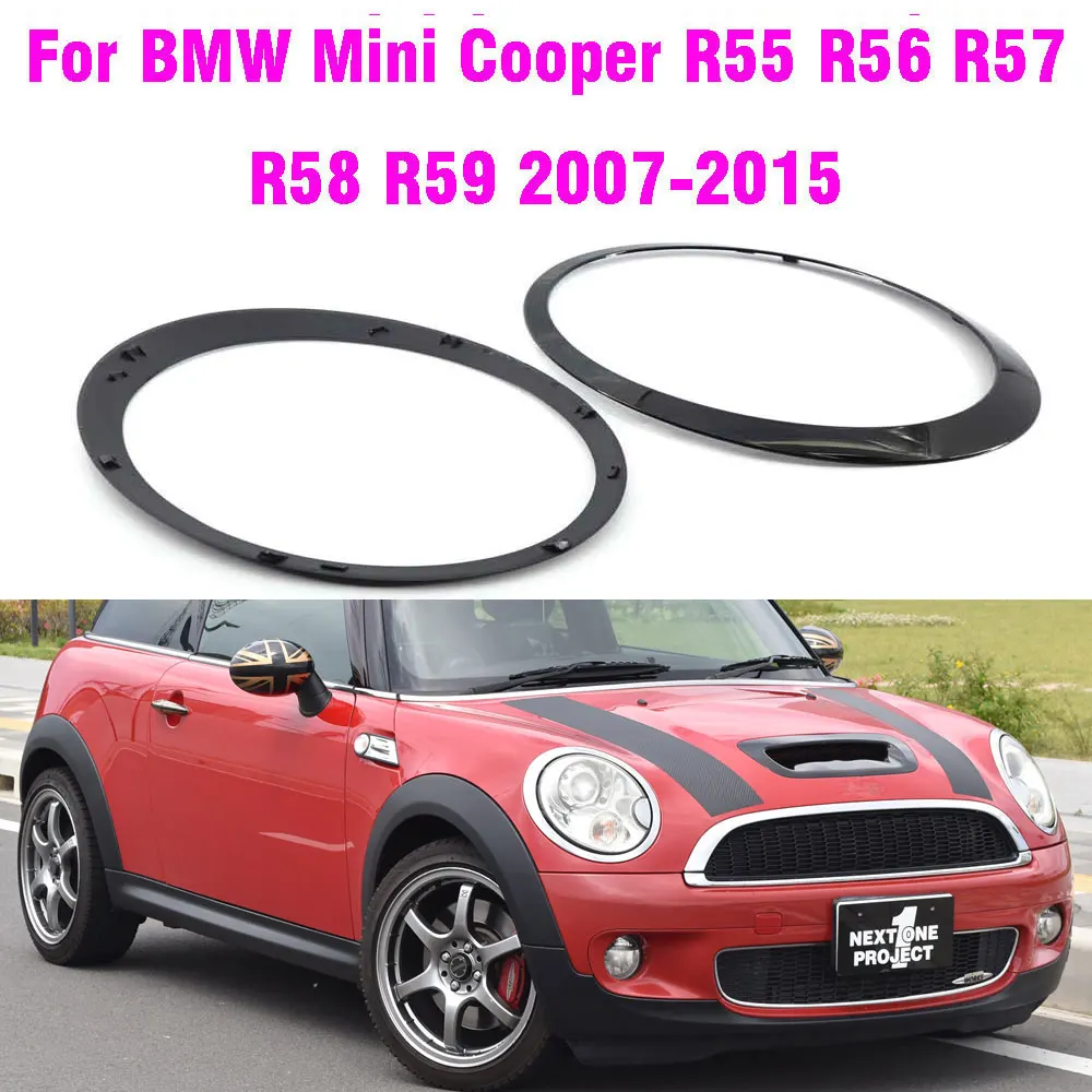 Left Or Right Side Chrome Headlight Trim Ring Fit For BMW Mini Cooper R55 R56 R57 R58 R59 Clubman Hatchback Coupe 2008-2014