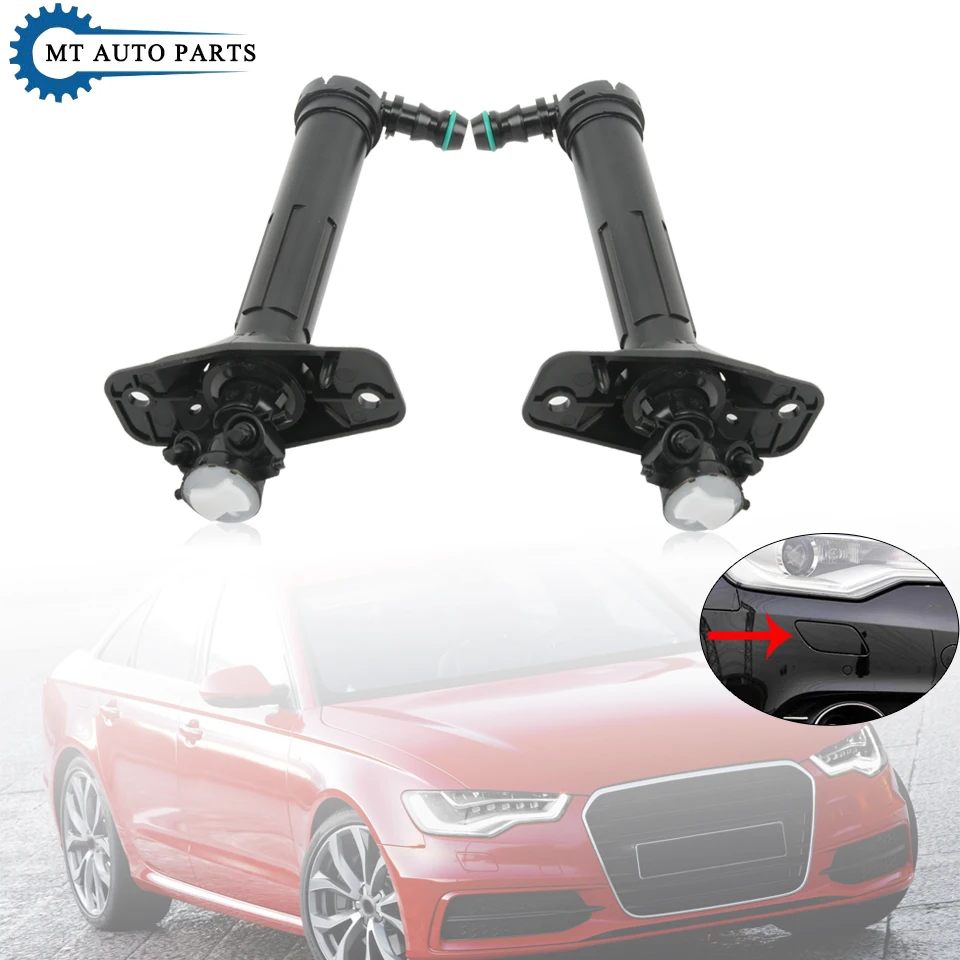 MTAP Front Head Light Washer Nozzle Actuator For AUDI A6 S6 RS6 2011 2012 2013 2014 C7 Headlamp Cleaning Water Spray Jet
