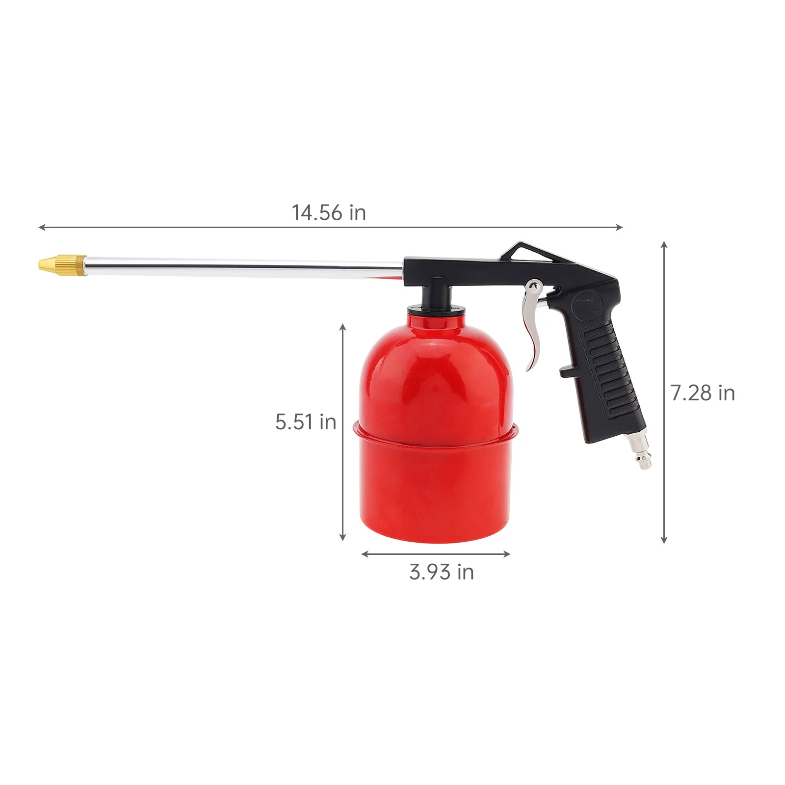 Pneumatic Air Spray Gun for Automotive / Furniture / Factory Equipment with 6mm Nozzle, 750 mL Aluminum Cup, Car Wash Sprayer
