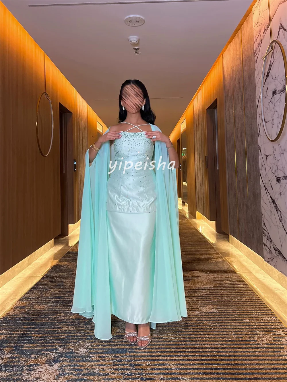 Personalizado casual retro beading lantejoulas em linha reta halter midi vestidos sob medida vestidos de ocasião tamanhos disponíveis alta qualidade