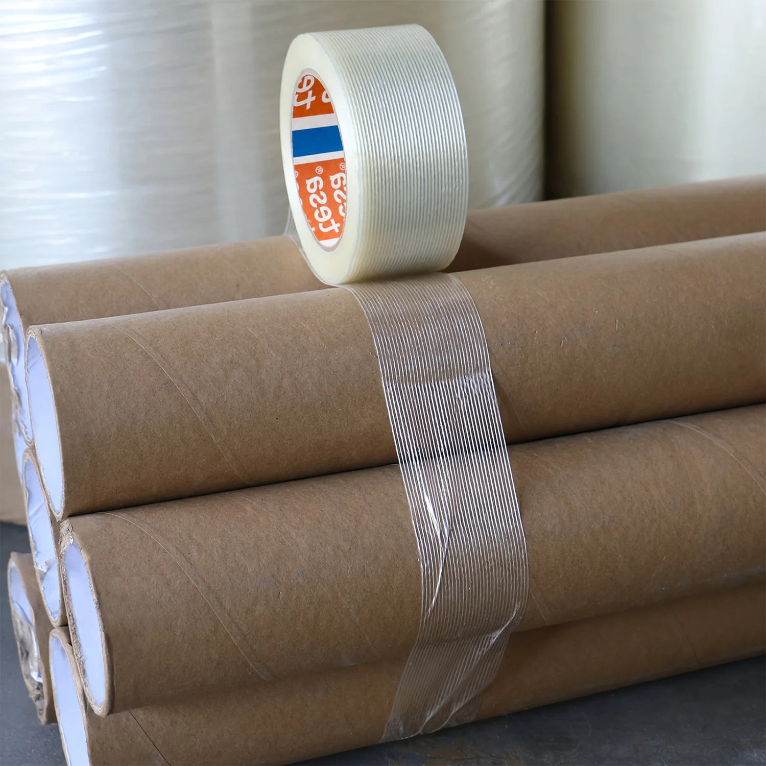 Tesa lithium battery fiber tape, strong glass fiber mesh tape, industrial bundling glass explosion-proof battery special temp
