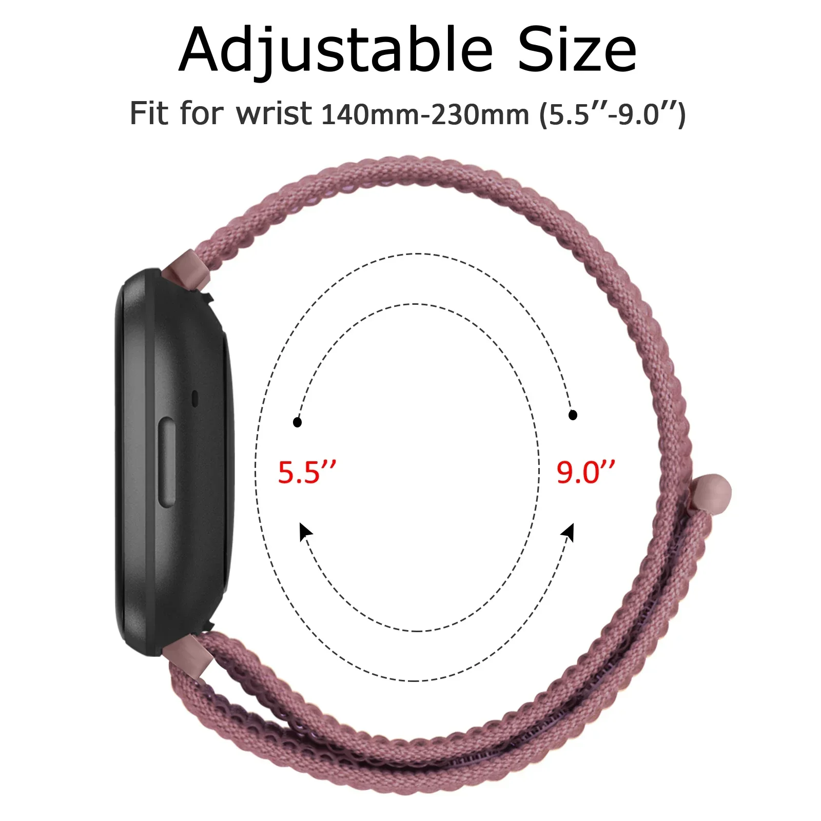 Soft Nylon Watch Band For Fitbit Versa 3/Versa 4 Strap Sport Bracelet Wristband replacment For Fitbit Sense/Sense 2 Smart watch