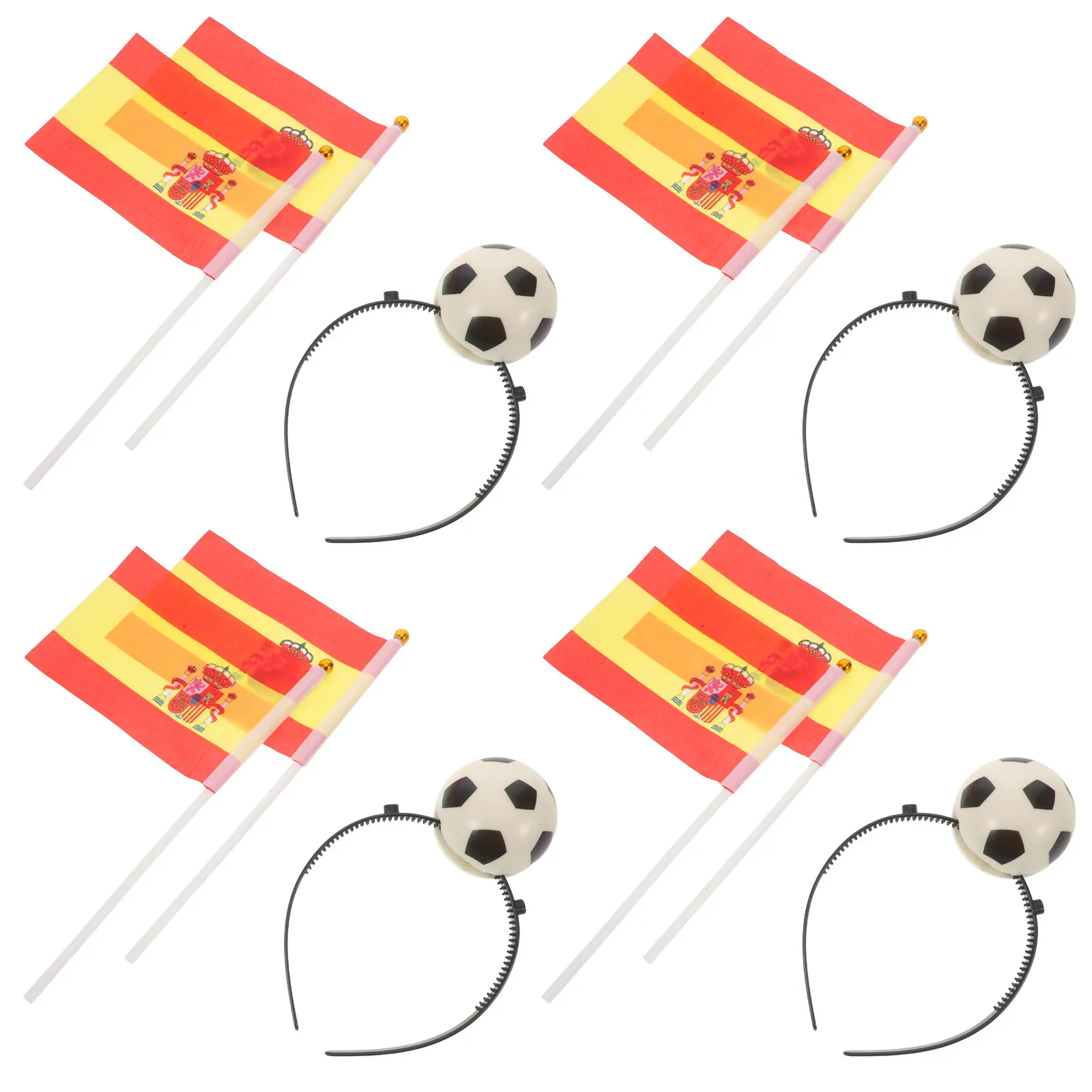 

Набор из 4 ярких повязок на голову с флагами стран мира для футбольных болельщиков, аксессуар для волос для спортивных мероприятий, украшения для дня игры, вечеринок футбольных фанатов