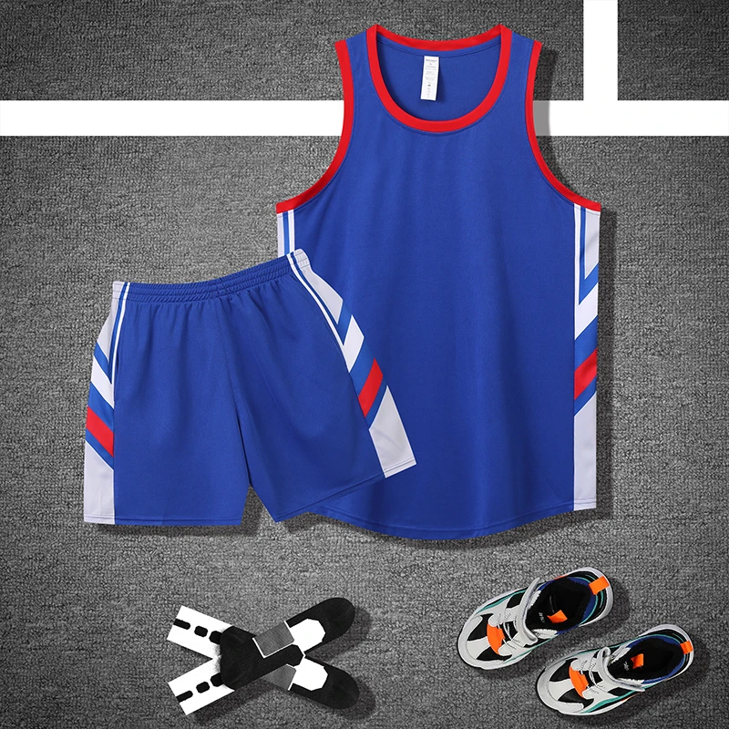 

Men's Loose Ice Silk Sleeveless T-Shirt Sets Summer Running Quick Dry Tank Top Sets Men Kid Sportswear Training Tracksuit Set