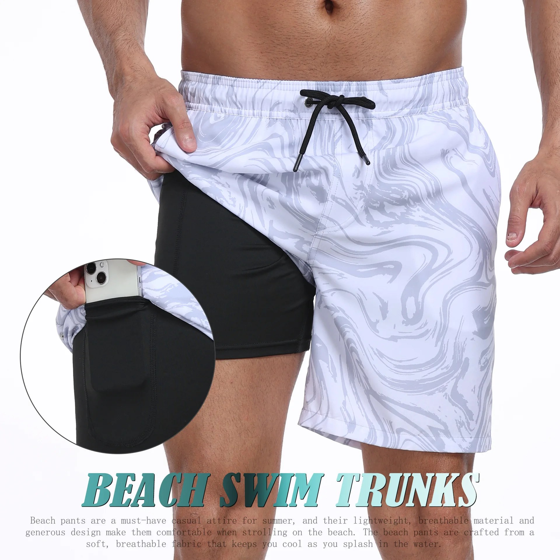 Shorts de bain 2-en-1 pour hom - Long Leg Trunk Men avis et prix