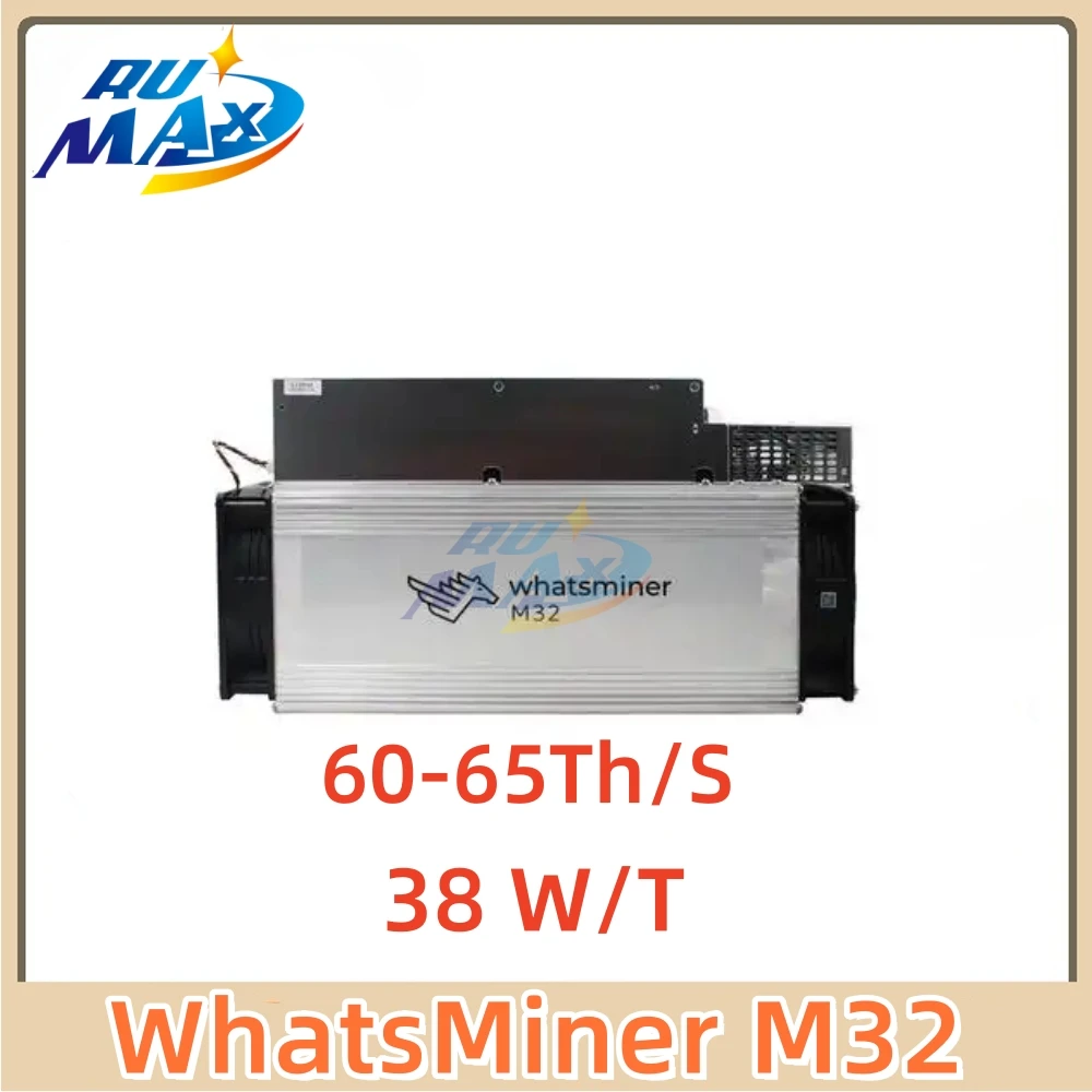 

MicroBT WhatsMiner M32 60-65TH/s Bitcoin ASIC Miner 3348W High Efficiency SHA256 Crypto Mining Machine with PSU Fast shipping