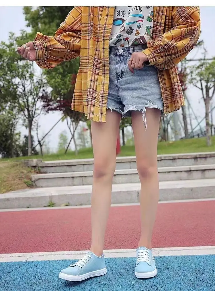 

New style canvas shoes for female students, cloth shoes, white sneakers, board shoes, spring and autumn women's shoes