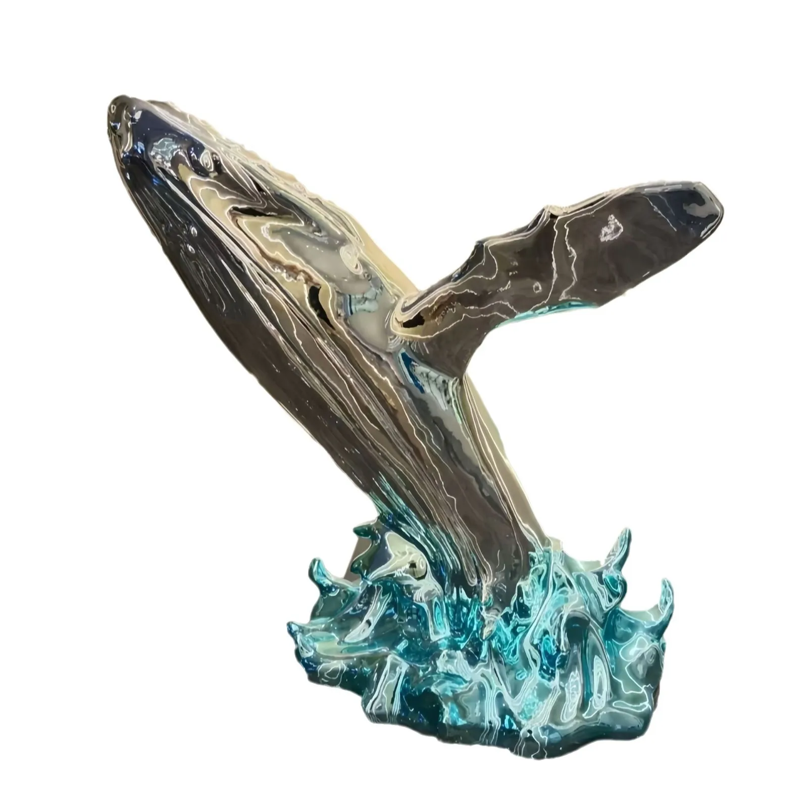 ※a Modern Dolphin and Whale Sculptures in Fiberglass for Decorative Use in Hotel Lobby Creative and High end Display Items