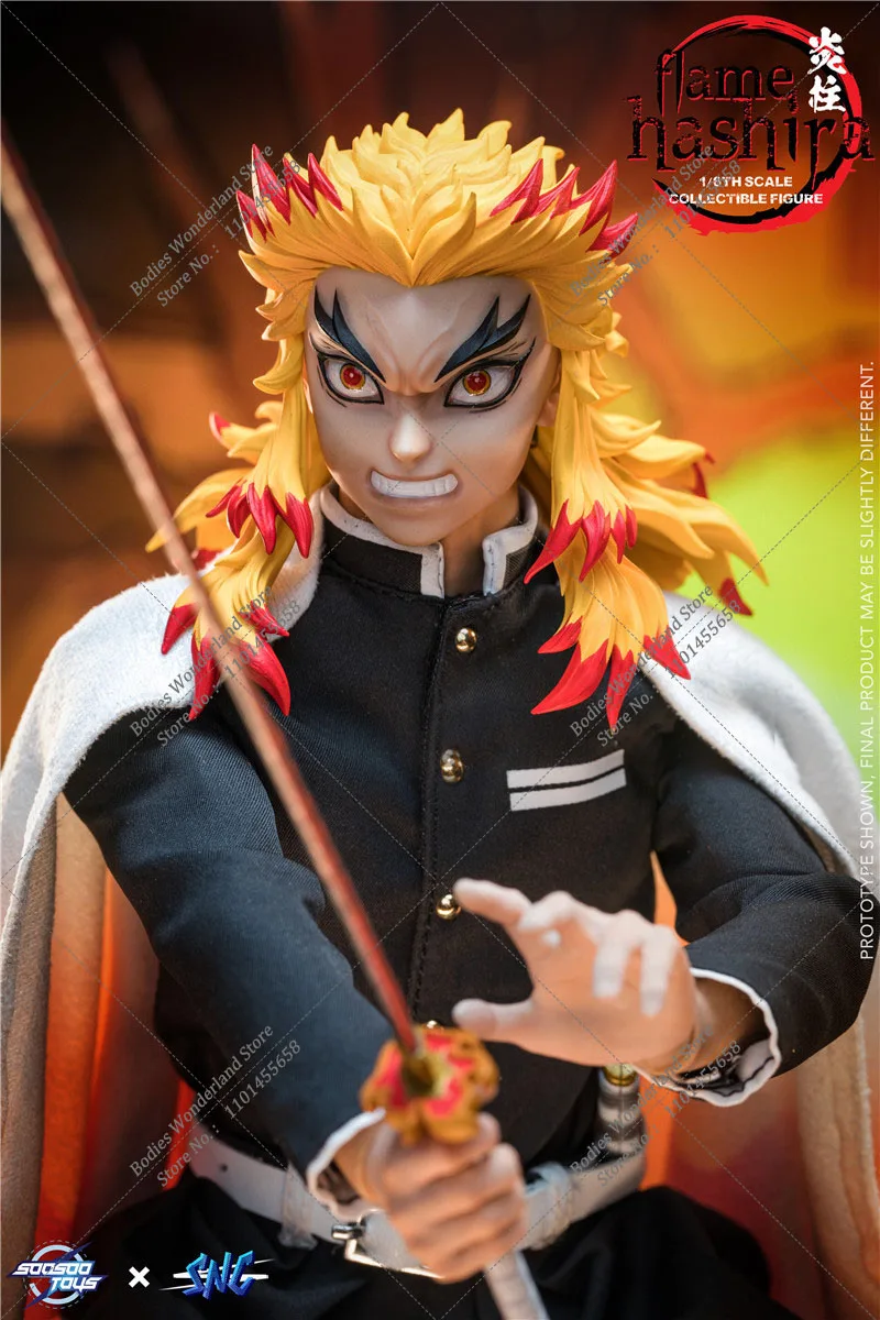 SC-001 1/6 Scale Collectible Japanese Classic Anime Demon Slayer Rengoku Kyoujurou 12 inches Action Fugure Model Toys for Fan