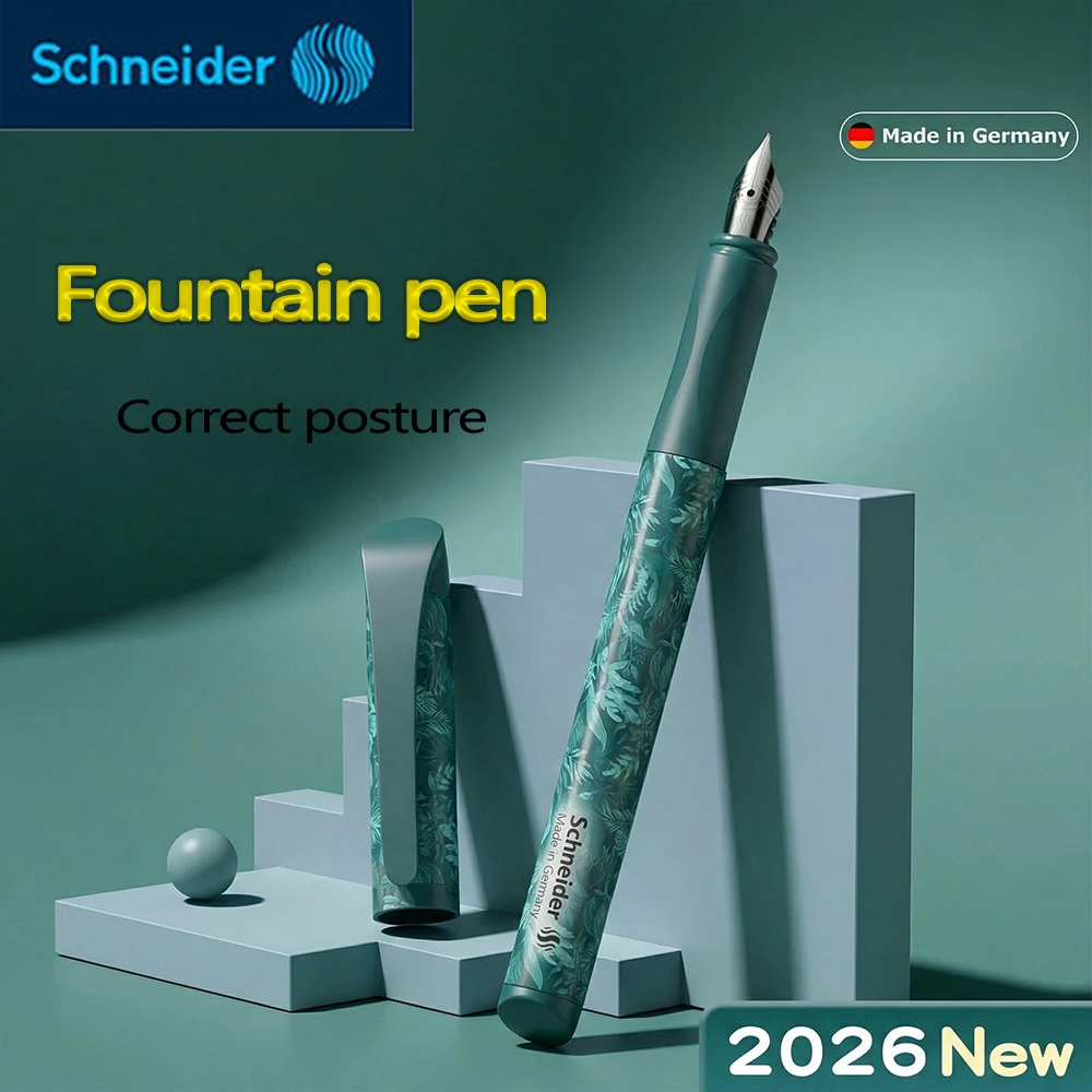 2026 New 1PC Schneider Voice Fountain Pen Positive Posture Pen Grip Limited Pattern Kawaii Stationery Back To School