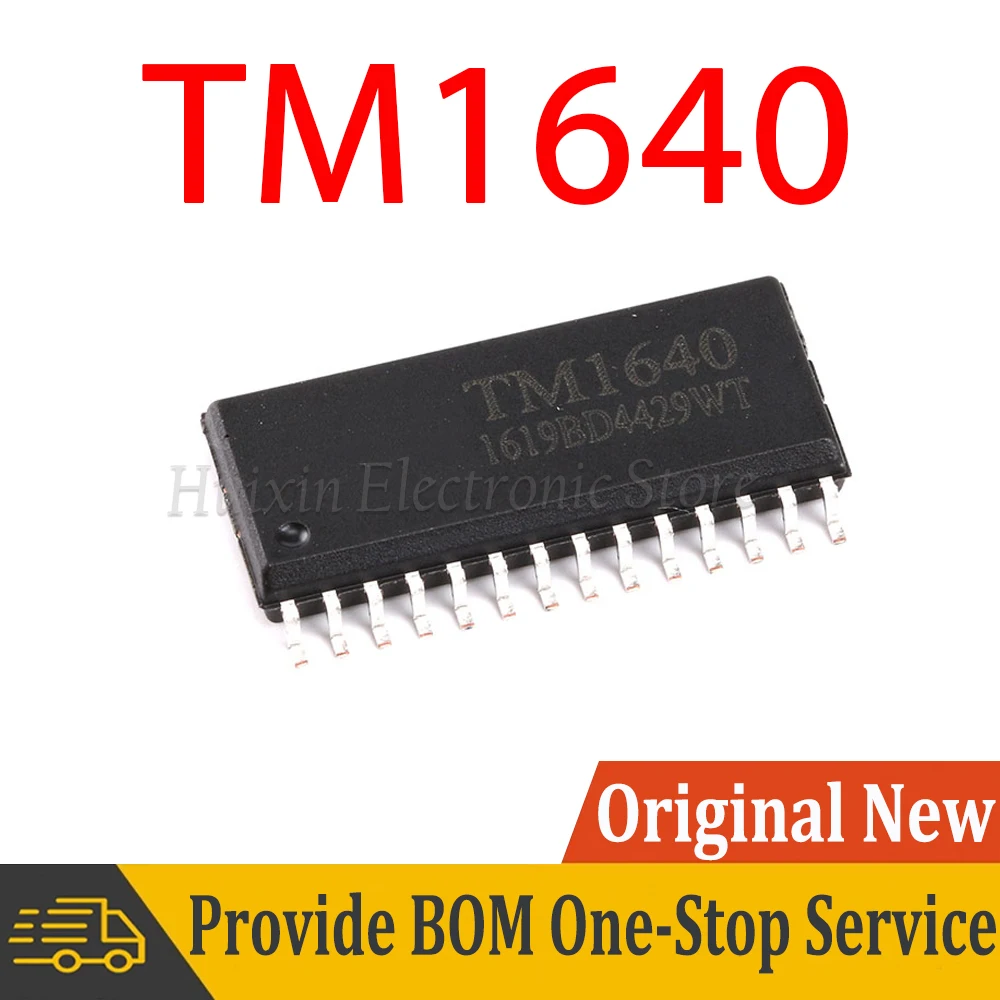 5pcs TM1640 LED Digital Tube Display Driver IC SOP-28 SOP SMD New and Original IC Chipset