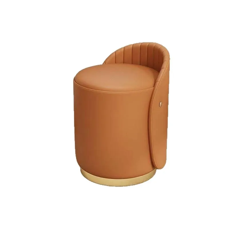 

Makeup stool, light luxury and high-end feel, home backrest dressing table chair, rotating round stool