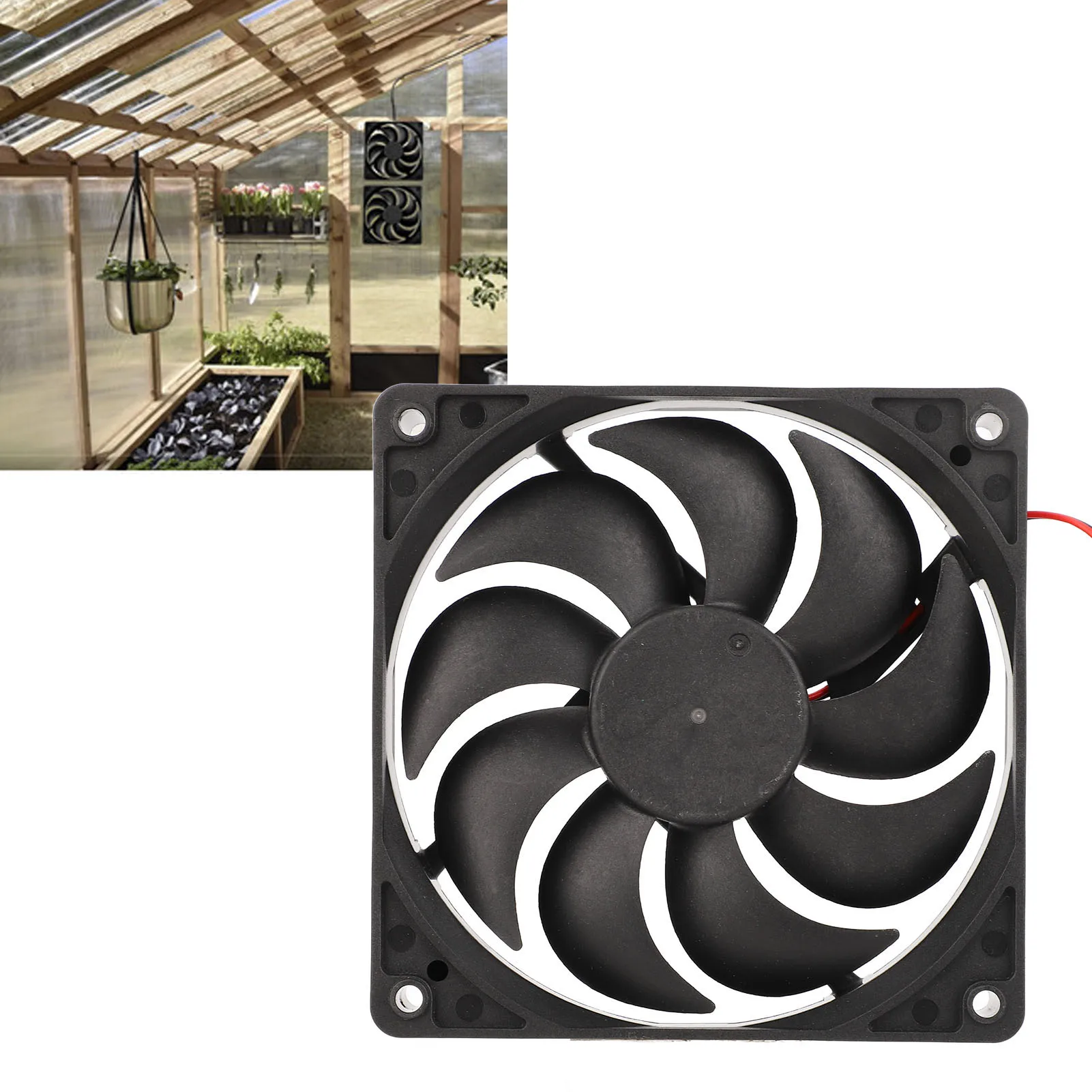 10 واط 12 فولت 2A لوحة طاقة شمسية تعمل بالطاقة المزدوجة مروحة السيليكون البلاستيك في الهواء الطلق المحمولة مراوح الطاقة الشمسية لسيارة بيت الدجاج الدفيئة RV #2