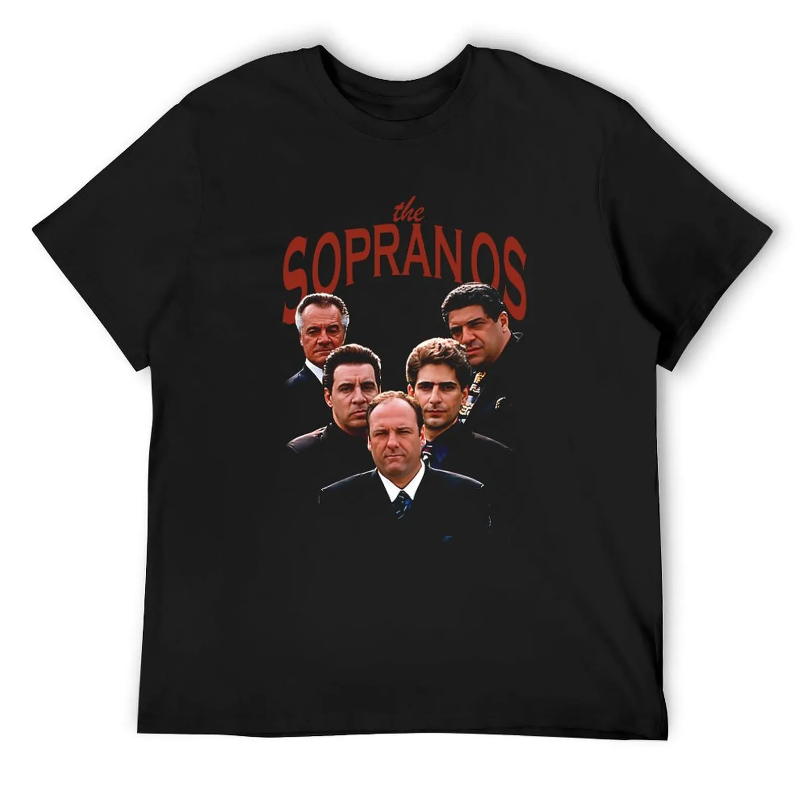 

The Sopranos - TV Show black T-Shirt plus size clothes graphic tee shirt t shirts for men cotton