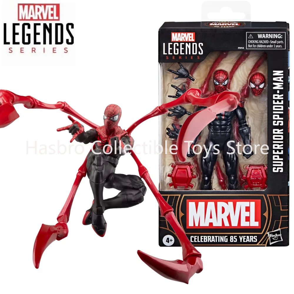 متوفر في المخزون Spider-Man Marvel Legends Series Superior SpiderMan 85th Anniversary Action Figure Model Toy Gift