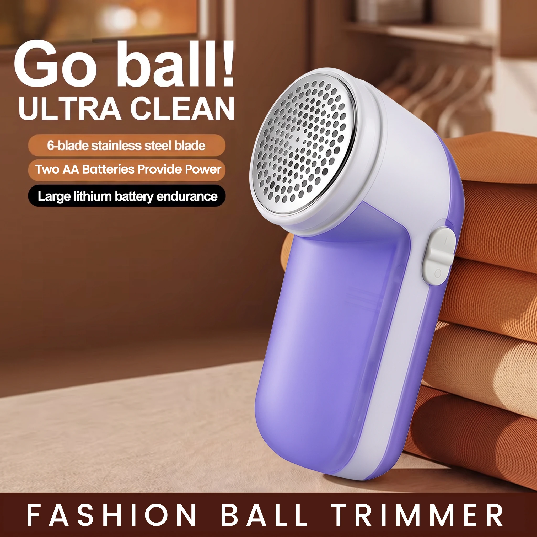 Electric Hair Remover Fabric Shaver Portable Hair Ball Trimmer Remover (Not Included (2*AA) ）