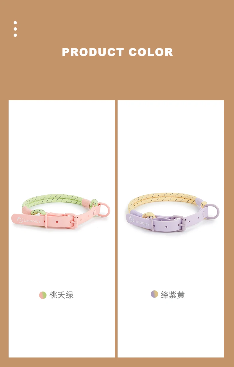 Pet Supplies Dog Collar For Small and Medium Dog Walking Sugar Color Series Cute Style PVC Webbing Collar Leashes Set New Arriva