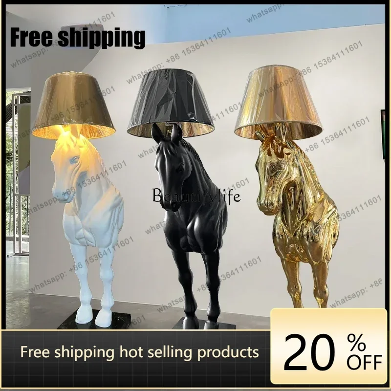 Factory Direct  Creative Halfling Sculpture Entrance Nordic Decoration Floor Ornament Luminous Object