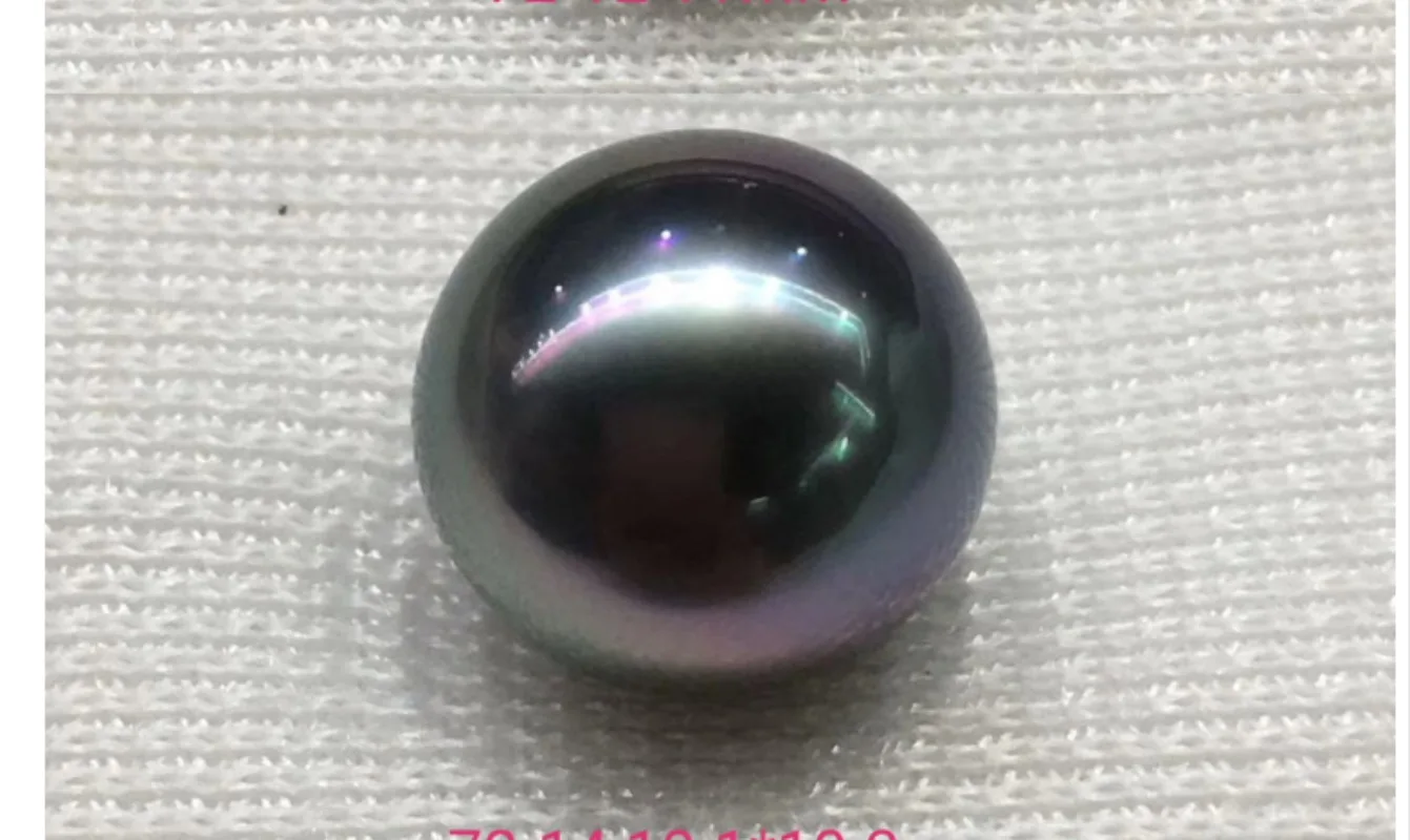 Huge 11-12mm Black Round Loose Pearl Undrilled Women Wedding Party Jewelry Accessories Necklace Earring Ring Bracelet Ring AAA