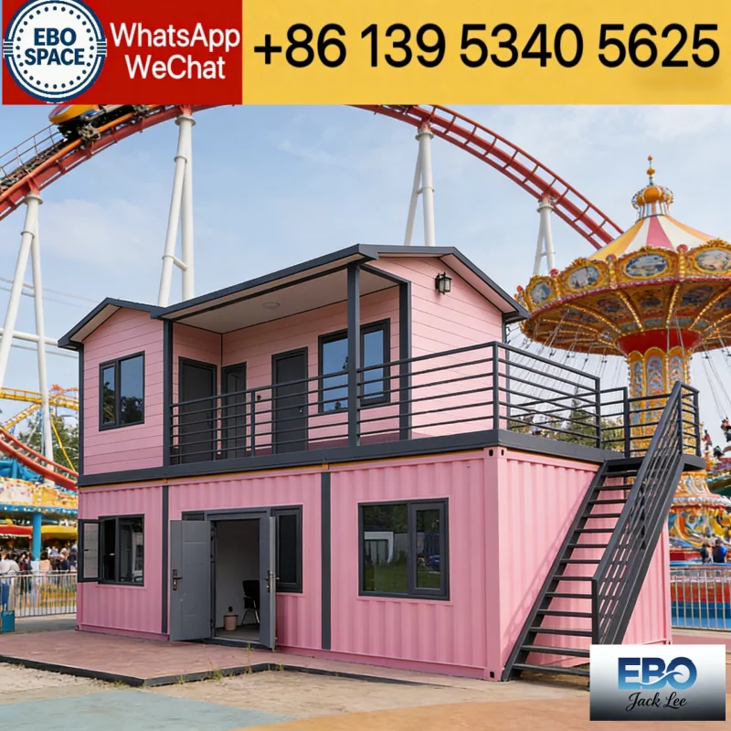 Cabin Style Expandable Container House Eco Design for Camping Resort Projects