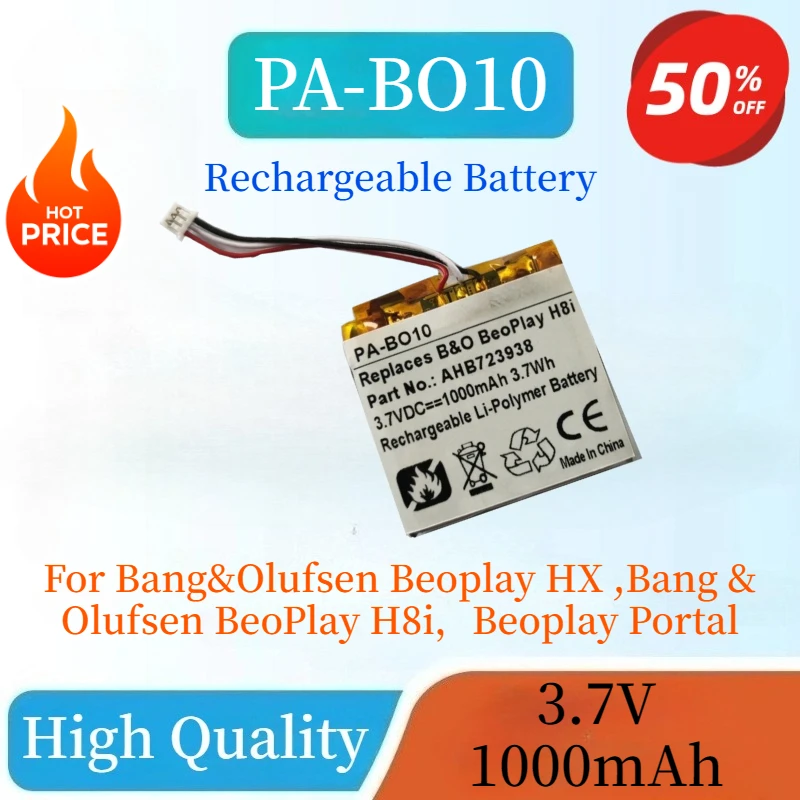 

1000mAh AHB723938PCT AHB723938 Battery For Bang&Olufsen Beoplay HX ,Bang & Olufsen BeoPlay H8i，Beoplay Portal Bluetooth Earphone
