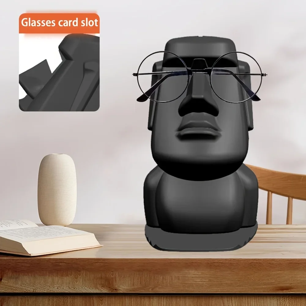 Funny Creative Glasses Holder Decor Glasse Lenses Phone Stand Office Home Accessories Figurines Miniatures Desktop Ornaments