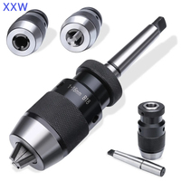 XXW B10 B12 B16 B18 B22 Self tightening drill chuck MT1 MT2 MT3 MT4 C20 R8 Morse Drill Chuck Lathe 1-10 1-16 1-13mm