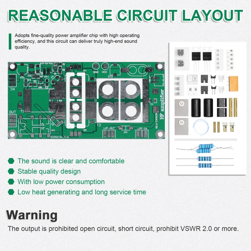 DIY Kit 70W SSB Linear HF Power Amplifier 3.5-30Mhz for FT-817 KX3 Radio AM CW Frequency Modulation Radio Ham