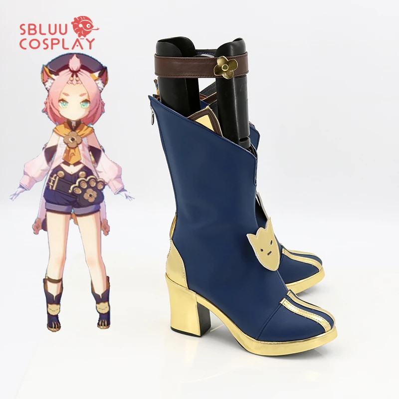 SBluuCosplay Genshin Impact Diona Cosplay buty imprezowe dziewczęce krótkie buty wykonane na zamówienie