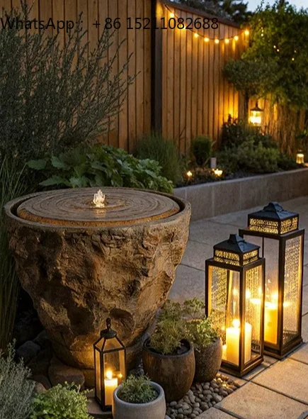 SCYZen imitation stone fountain flowing water ornament circulating water landscaping tea room courtyard home high-end decoration