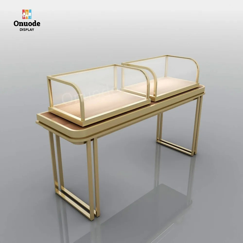 Custom.Customizable Light Luxury Glass Jewelry Display Furniture LED Interior Store Decoration for Jewelry Store