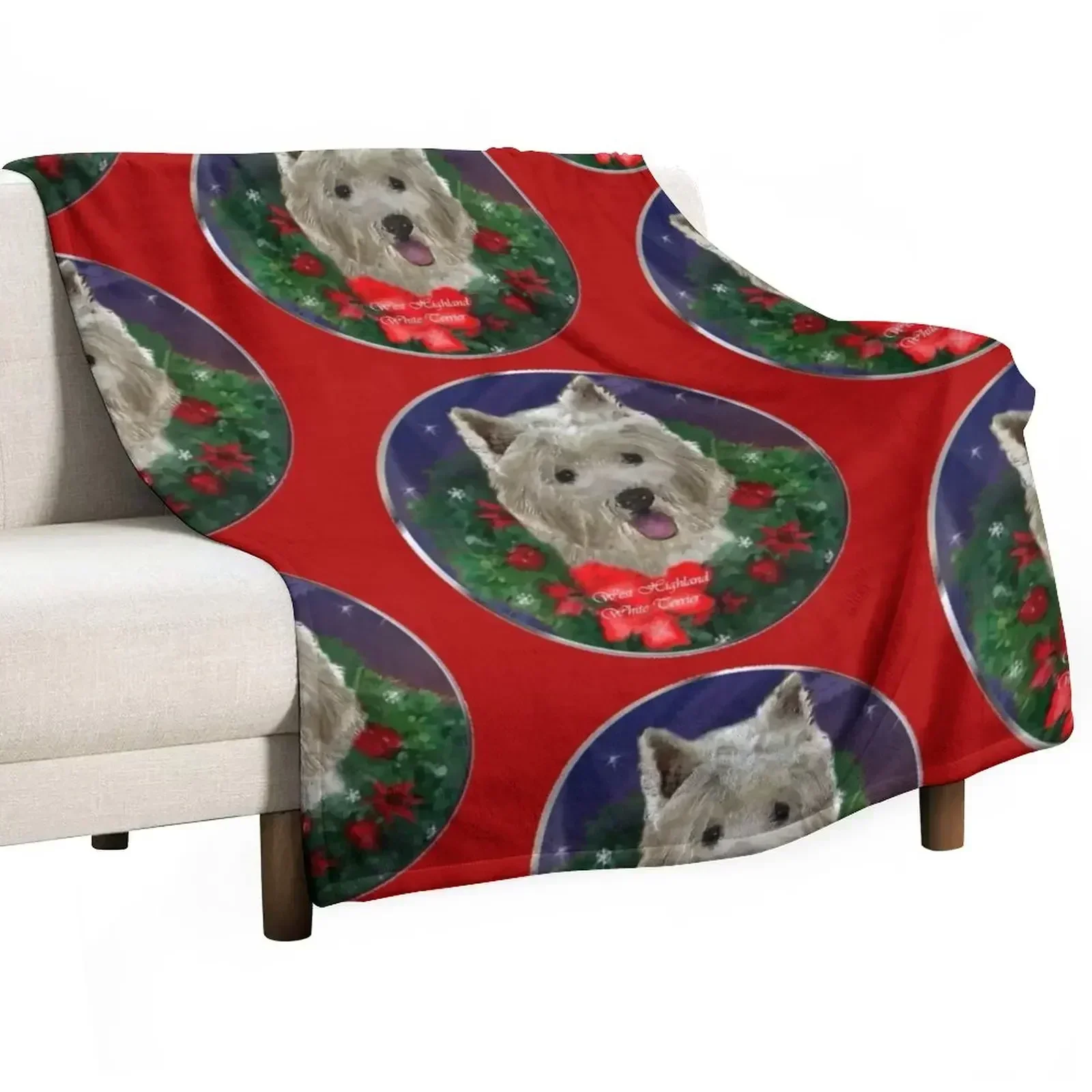 

Westie Lovers Christmas Gifts Throw Blanket Decorative Beds Custom Blankets