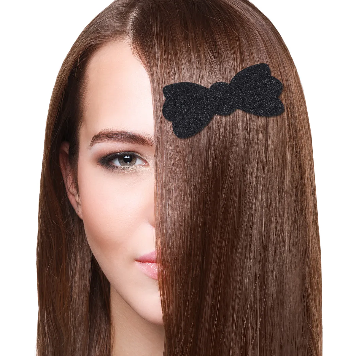 10Pcs Hair Fringe Stickers Seamless No-Metal Elastic Holders for Short Medium Thick Hair Tight Ponytail Fixation Workout Play