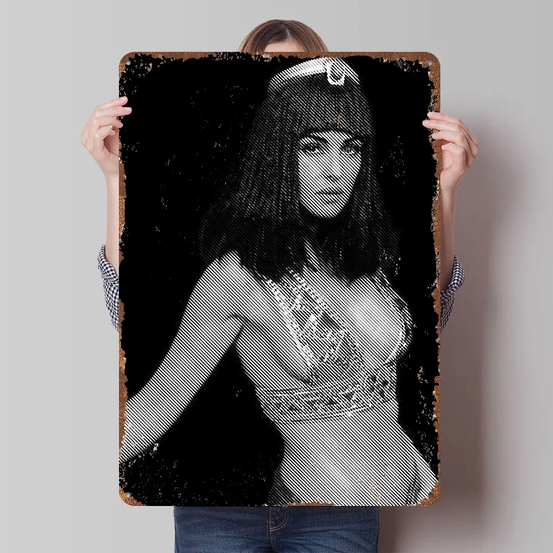 Kleopatra Metallposter, individuelle Wandkunst, Retro-Vintage-Blechschilder für Männerhöhle, Schlafzimmerdekorationen, Heimdekoration, Wohnzimmer-Schild