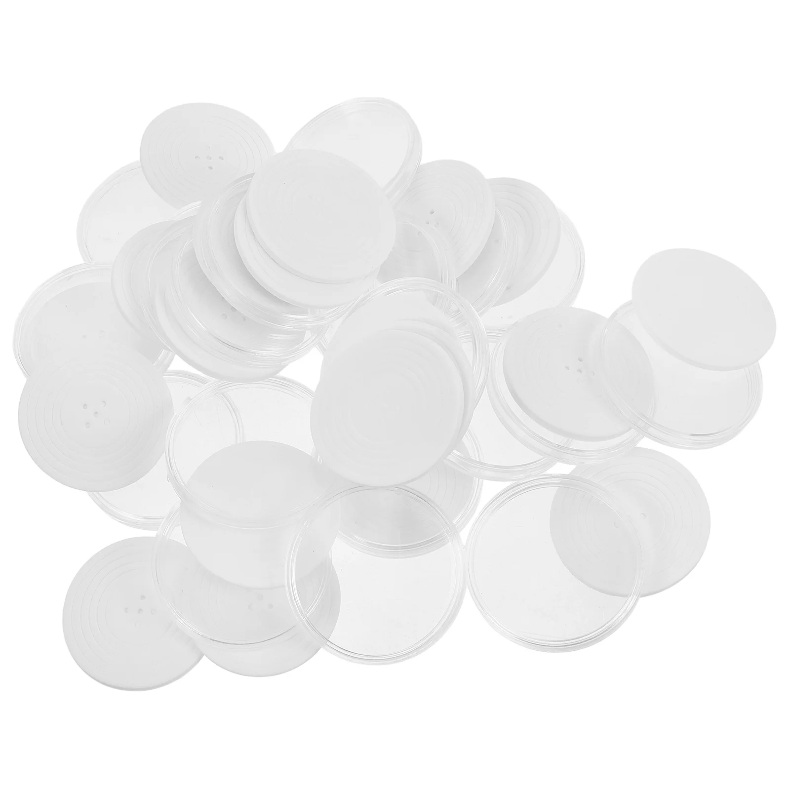 20Pcs Transparent Coin Collector Box Adjustable Padding Commemorative Coin Storage Case for Organizing Display