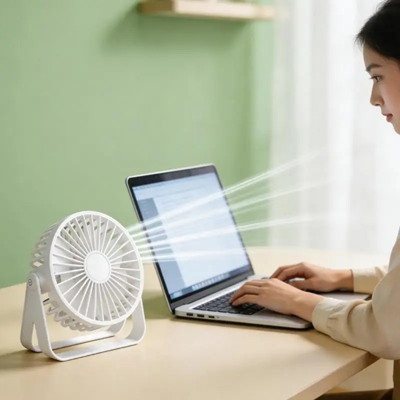 12.5 * 11cm Portable Office USB Quiet Cooling Fans Mini USB Desktop Fan Suitable For Student Dormitory Summer Home Office