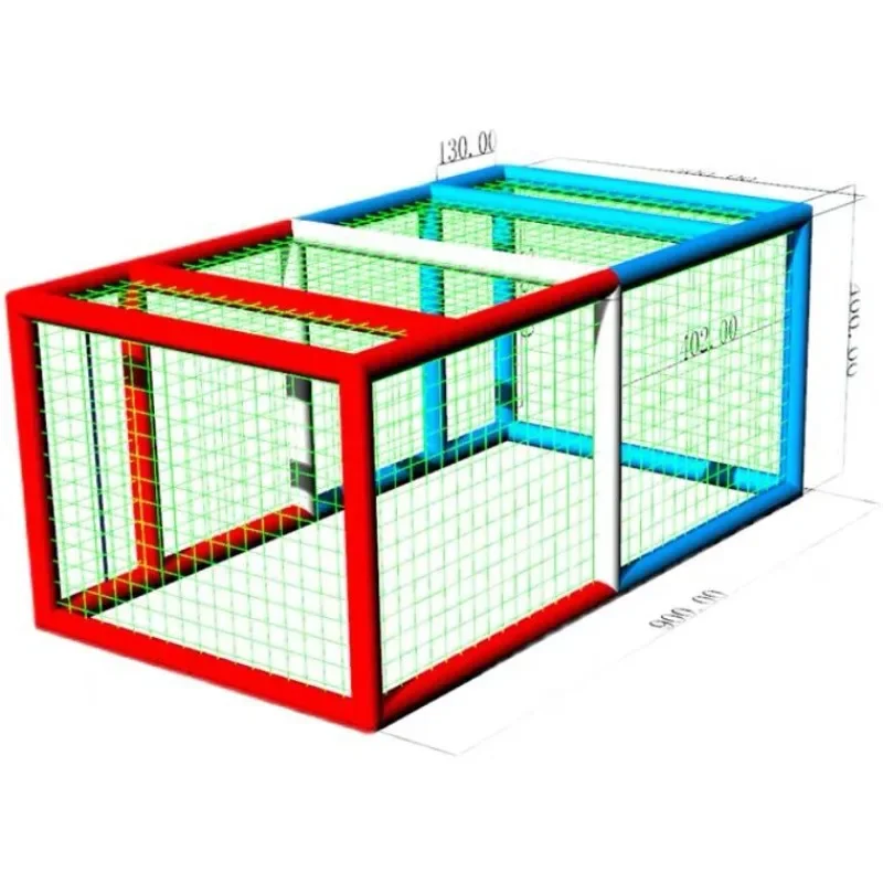 drone football field pneumatic model, arena confrontation training, competition frame fence, training aircraft, operation
