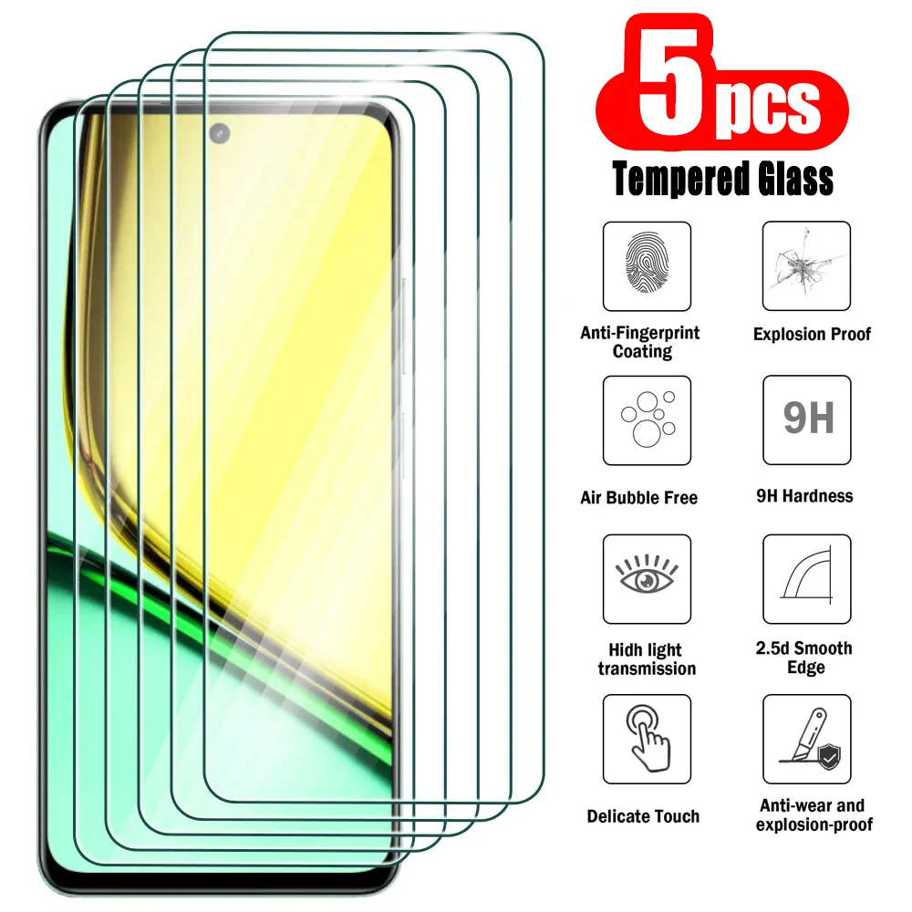 5PCS Screen Protector For Samsung S26 Ultra S25 S24 S23 S21 S20 A55 A16 A56 A17 A57 A71 A52 A36 A25 A14 A12 A07 Tempered Glass