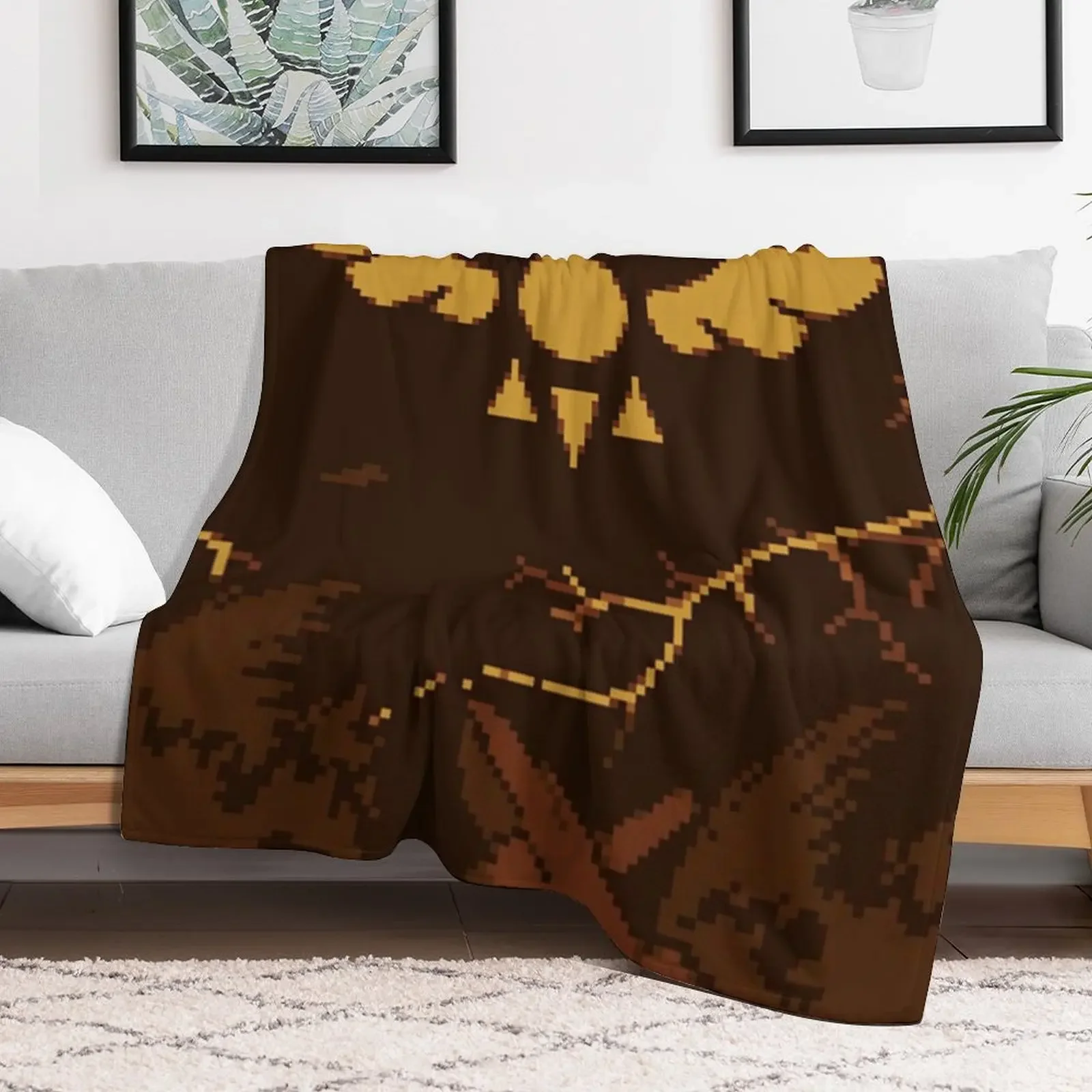 Deltarune logo Throw Blanket manga decorative Furry Blankets