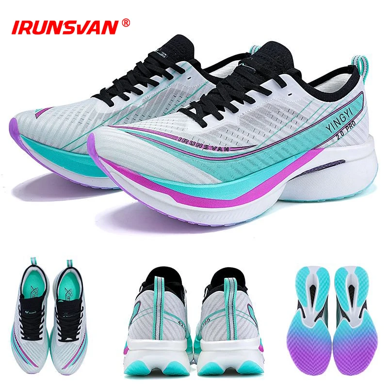 

2025 IRUNSVAN SHADOW WING 2.0 PRO Marathon Air Cushion Men Sports Running Shoes Carbon Plate Trail Running Shoes Lightweight2503