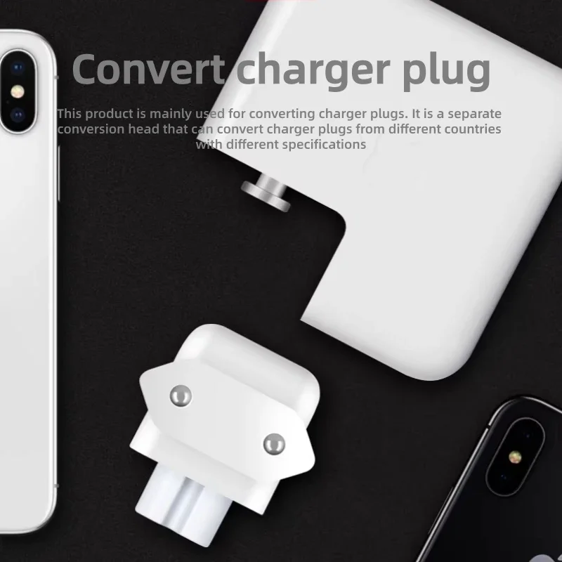 World Travel Plug - EU US UK AU Plug Set for Apple MacBook Pro/Air Charger, Interchangeable Adapter Tips