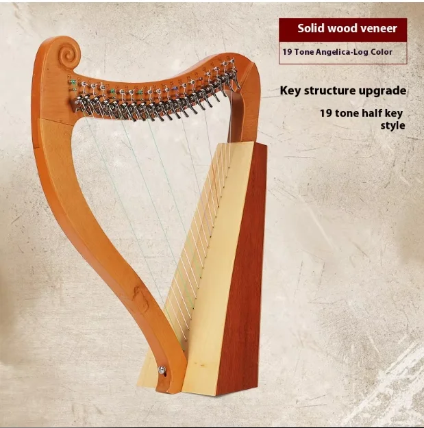 Harp 21 Notes 19 Strings 15 Notes Tree Material Lyre Harp Harp Instrument