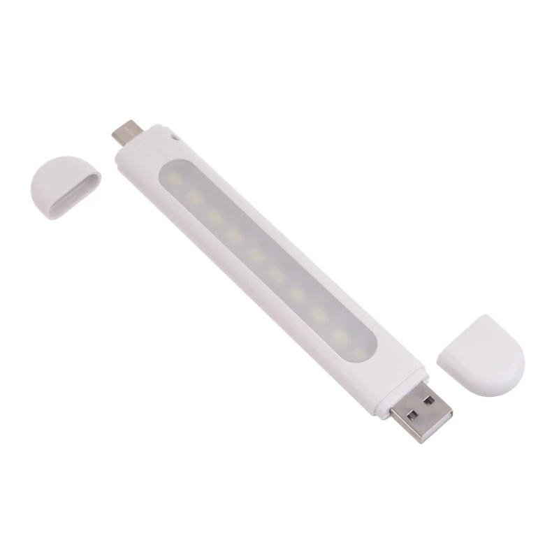 USB Powered LED Light Support Micro USB or TypeC with 10 LED Beads for Camping Traveling and Home Decor