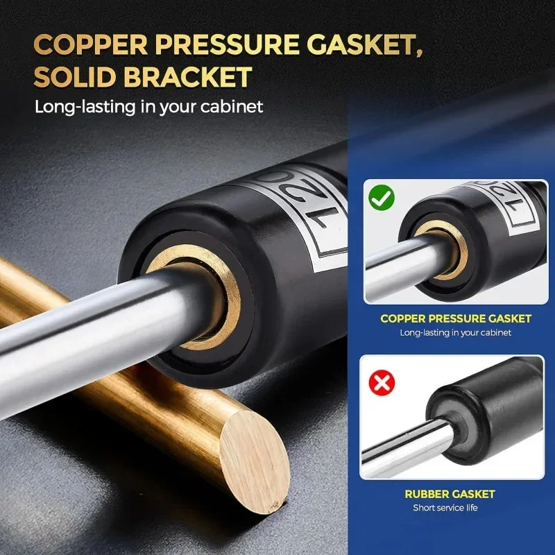 Gas Strut Cabinet Door Lift Support,Hydraulic Soft-Close Rod for Overhead Cabinet,Pneumatic Spring Damper for Ottoman Storage