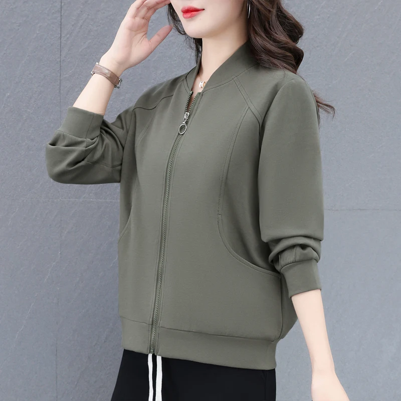 

Новая женская высококачественная короткая повседневная спортивная куртка на осень и зиму, модный и универсальный кардиган с воротником-стойкой