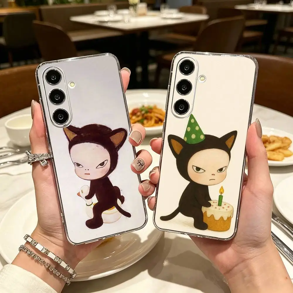ART Y-Yoshimoto Nara Girl   Phone Case For Samsung A71, A70, A52, A51, A40, A30, A20 Transparent Cover