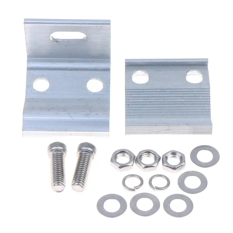 Solar Panel Mounting Brackets Rustproof Corrosion Resistant Fixing Clamp Set with Nuts Bolts for Flat Roof Solar Panel Setup