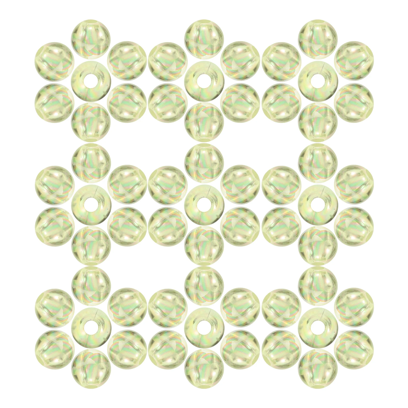 

1 set Iridescent Transparent Round Acrylic Loose Craft Jewelry Making Bracelet Stringing Charms Creative Accessories