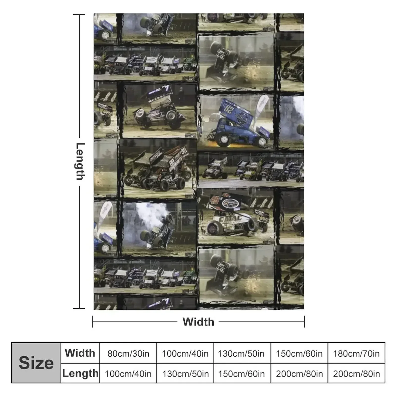 Sprint car crashes and action montage. Throw Blanket couch cozy soft plush fuzzy picnic outdoor blanket
