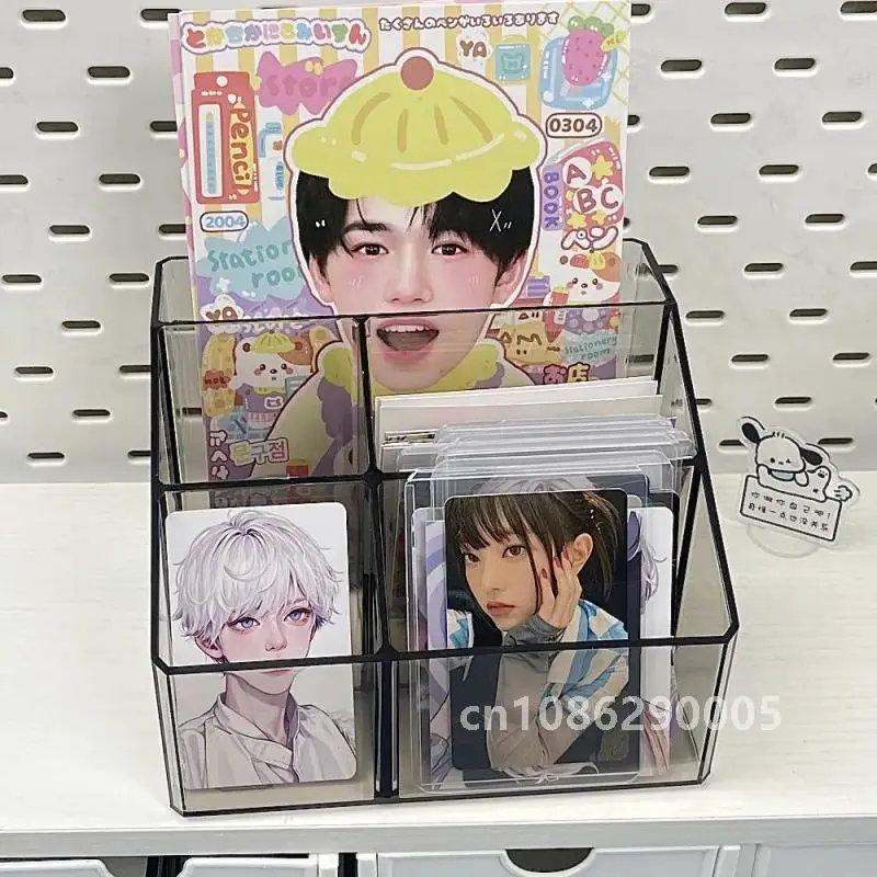 Ins Style Multifunctional Organizer Desktop Stationery Organizer Transparent Acrylic Cosmetics Multi-Compartment Storage Box